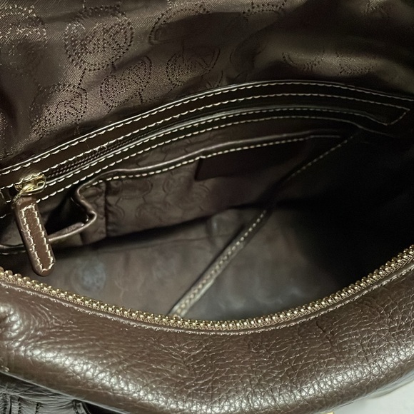 Vintage Michael Kors Handbag, Brown Leather with Dyed Calf Hair in Leopard, Med - Picture 9 of 16